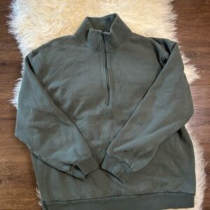 Lululemon Athletica Green Quarter-Zip Sweatshirt